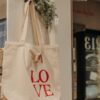 394A9125 LOVE - Recycled Cotton Tote Bag - Netties Expressions Bags