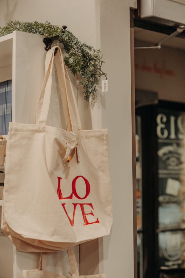 394A9125 LOVE - Recycled Cotton Tote Bag - Netties Expressions Bags