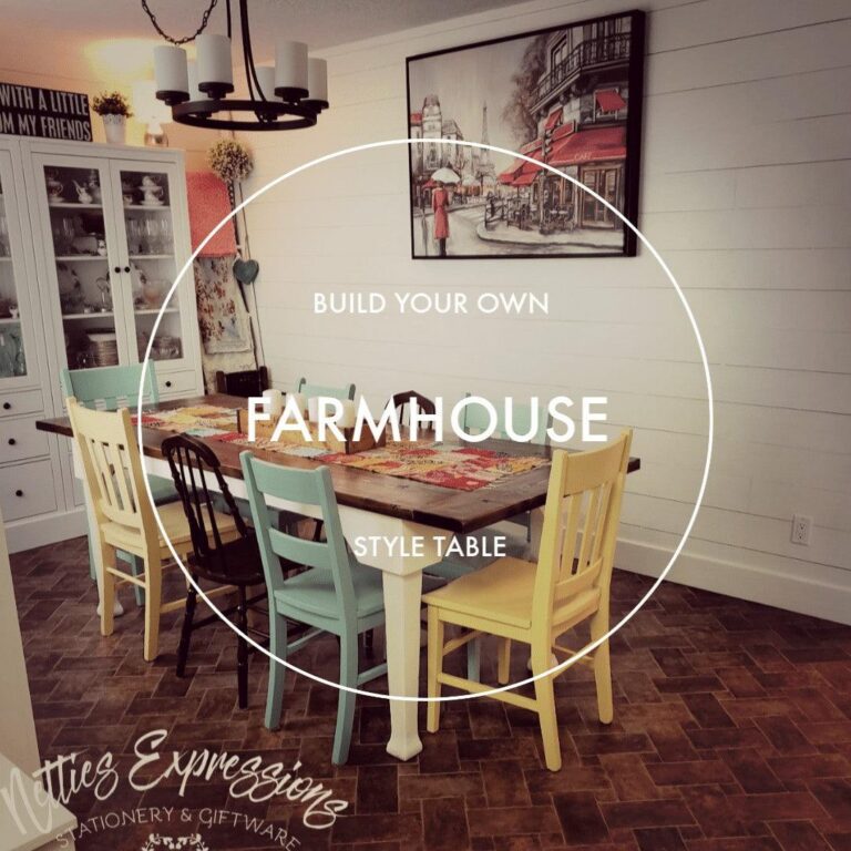 How to build a Farmhouse Table - Netties Expressions