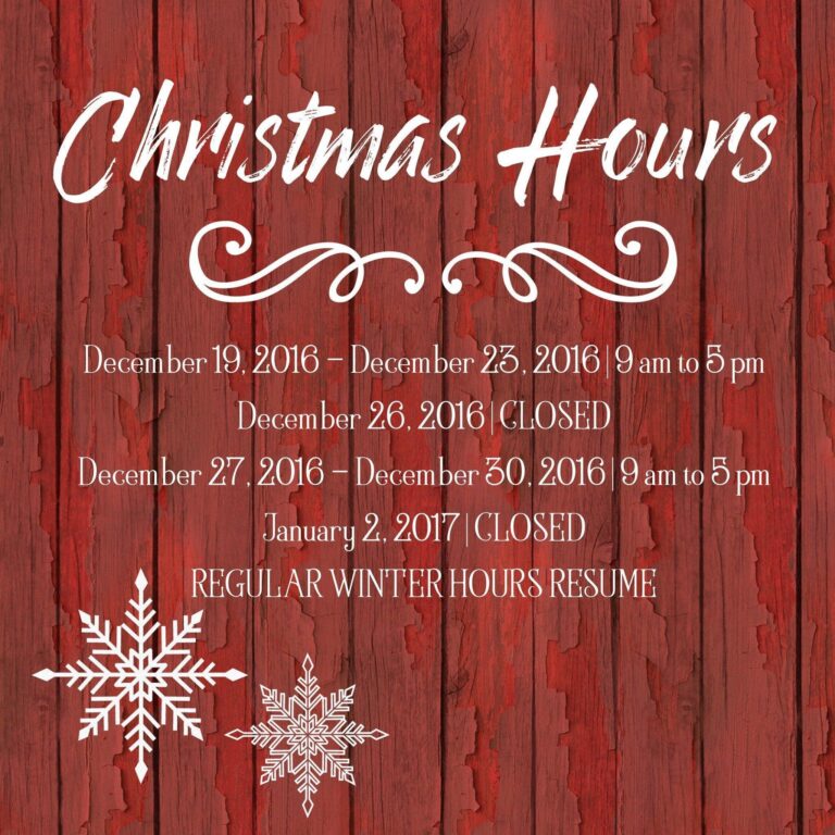Netties Expressions Holiday Hours - Netties Expressions