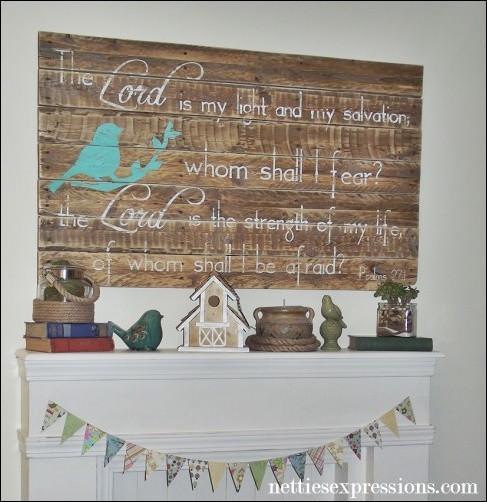 Pallet Wall Hanging – Psalms 27:1 - Netties Expressions