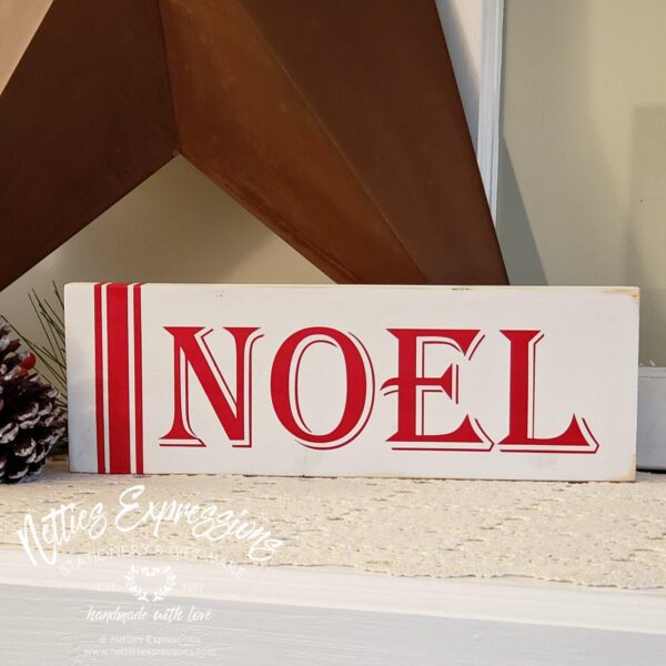 4x12-NOEL-stripes-1_026e547a-6840-43ff-8332-a2b0864d7241 Noel - Rustic Wood Christmas Sign - Netties Expressions