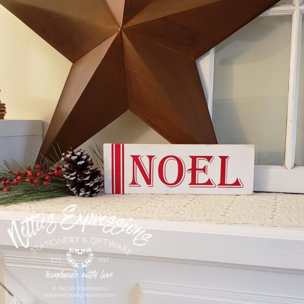 4x12-NOEL-stripes-2_a83ff6d9-7fdd-482e-97a7-2ef33d9ac916 Noel - Rustic Wood Christmas Sign - Netties Expressions