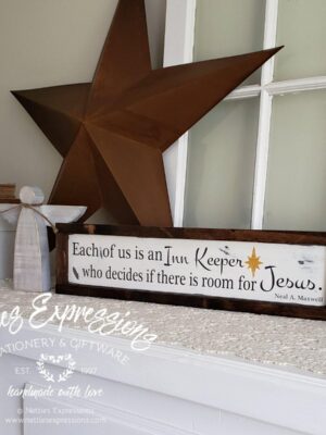 4x20_-_Each_of_us_is_an_Inn_Keeper_-_rustic_911b1e6b-66ff-48e4-958b-6c598e0f9eb1 Each of us is an Inn Keeper - Rustic Framed Wood Christmas Sign - Netties Expressions