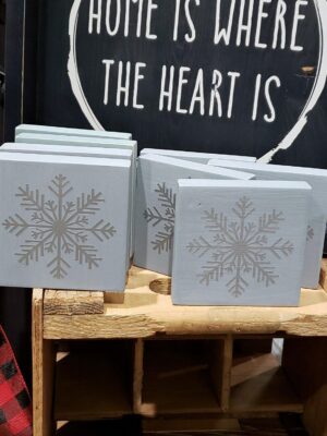 4x4_-_Snowflake_0f90508b-e8cb-4321-9a36-cd488d4f7d31 Snowflake - Rustic Wooden Christmas Sign - Netties Expressions