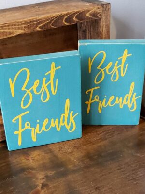 4x5.5_-_Best_friends_-_Peacock-Shop_Door_32baf670-691f-49bf-8940-8a0657e98715 Best friends - Rustic Wood Sign - Netties Expressions Wood Signs