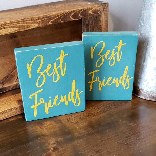 4x5.5_-_Best_friends_-_Peacock-Shop_Door_32baf670-691f-49bf-8940-8a0657e98715 Best friends - Rustic Wood Sign - Netties Expressions Wood Signs