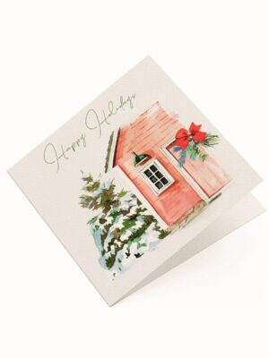 5.25x5.25-Happy-Holidays-Barn-front Happy Holidays Barn - Greeting Card - Netties Expressions