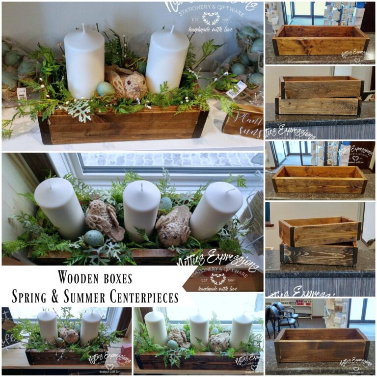 Wooden Boxes and Spring Centerpieces - Netties Expressions