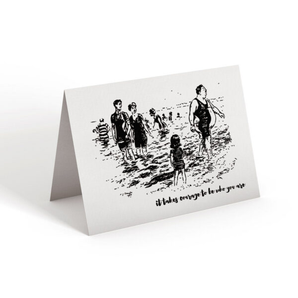 6.25x9.25-Be-who-you-are-white_bbc0c4c5-af88-4cbe-ac8b-31694d82b2c4 It takes courage to be who you are - Greeting Card - Netties Expressions Cards