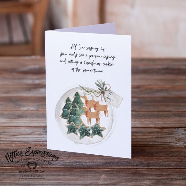 Christmas Cookie - Greeting Card - Netties Expressions
