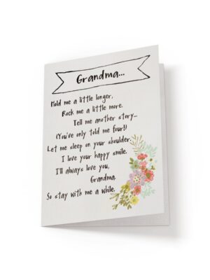Grandma, hold me a little longer - Greeting Card - Netties Expressions Cards