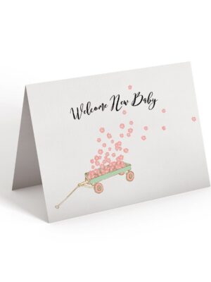 6.25x9.25-Handmade-Greeting-Card-Welcome-new-baby-white_386b2875-8440-45d3-8538-e98714dc6522 Welcome New Baby - Greeting Card - Netties Expressions Cards