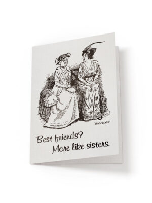 6.25x9.25-Handmade-Linen-Greeting-Card-Happy-Birthday-Best-friends-more-like-sisters-white_f8b89386-3a48-4849-b6ea-b0b65308414e Best Friends More like sisters - Greeting Card - Netties Expressions Cards