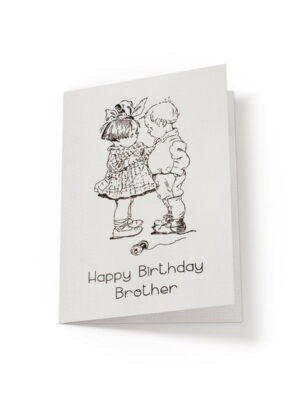 6.25x9.25-Handmade-Linen-Greeting-Card-Happy-Birthday-Brother-white_d56081df-da7b-449b-9b5c-455688e93637 Happy Birthday Brother - Greeting Card - Netties Expressions Cards