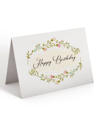 6.25x9.25-Happy-Birthday-Floral-Tag-white_d8353f46-2403-4948-bac8-6d283eecd884 Happy Birthday Floral - Greeting Card - Netties Expressions Cards