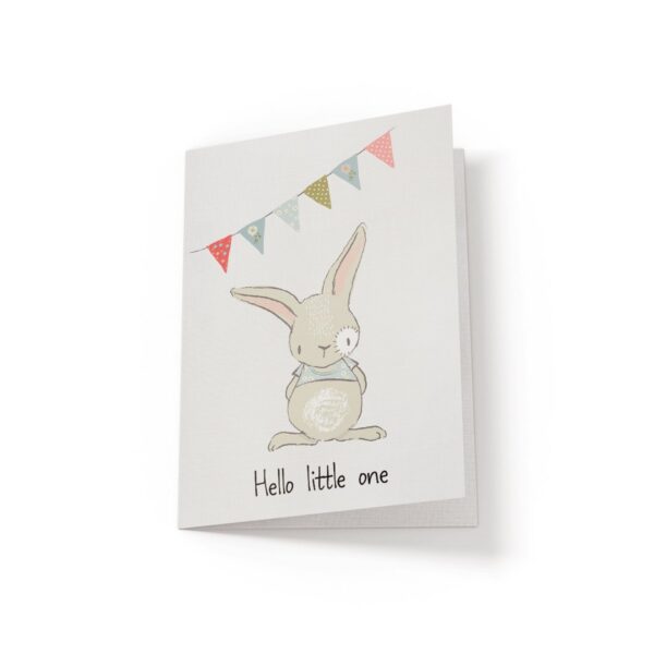 6.25x9.25-Hello-little-one-rabbit-1-white_f037daf8-3385-40a1-a525-b266e3ed1749 Hello Little One - Greeting Card - Netties Expressions Cards