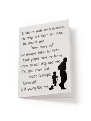 6.25x9.25-I-like-to-walk-with-Grandpa-white_15e9ef12-370e-4d24-8b89-2eb7b2df3802 I like to walk with Grandpa - Greeting Card - Netties Expressions Cards
