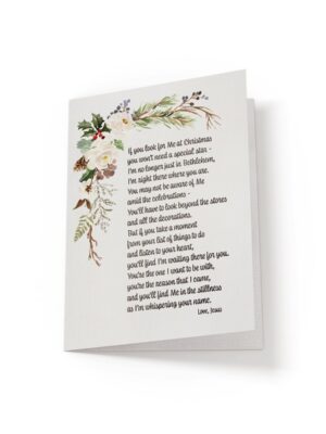 6.25x9.25-If-you-look-for-me-at-Christmas-white_b24e780e-5dc2-45e0-ad64-684e6547a148 If You Look For Me At Christmas - Greeting Card - Netties Expressions