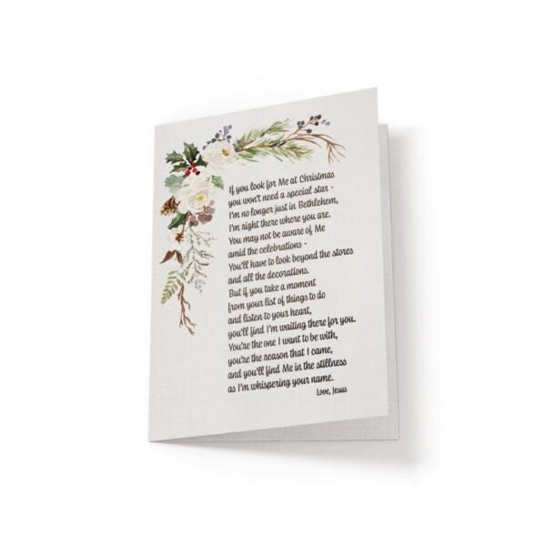 6.25x9.25-If-you-look-for-me-at-Christmas-white_b24e780e-5dc2-45e0-ad64-684e6547a148 If You Look For Me At Christmas - Greeting Card - Netties Expressions