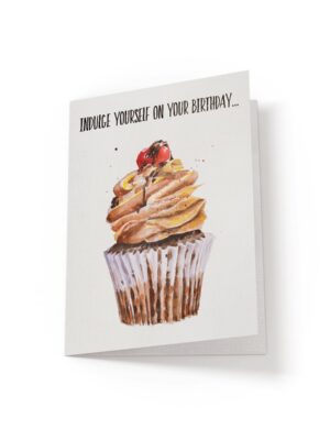 6.25x9.25-Indulge-yourself-white_bf297880-8ecc-4d23-9b50-c902eb9d57d4 Indulge yourself on your birthday - Greeting Card - Netties Expressions Cards