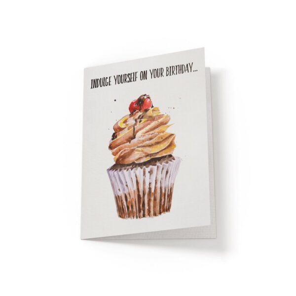 6.25x9.25-Indulge-yourself-white_bf297880-8ecc-4d23-9b50-c902eb9d57d4 Indulge yourself on your birthday - Greeting Card - Netties Expressions Cards