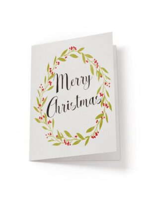 6.25x9.25-Merry-Christmas-wreath-1-white_d36d3235-5ea4-4894-af32-3f424d006300 Merry Christmas - Greeting Card - Netties Expressions
