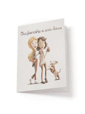 6.25x9.25-Our-friendship-is-soda-licious-white_ee4b4817-8759-49ca-8caf-7447a0f5d8f4 Our friendship is soda-licious - Greeting Card - Netties Expressions Cards