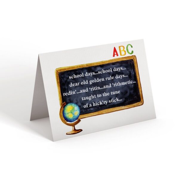 6.25x9.25-School-Days-front_6de7a66f-56cf-4b46-b5a7-90cd6f4f4985 School Days - Greeting Card - Netties Expressions Cards