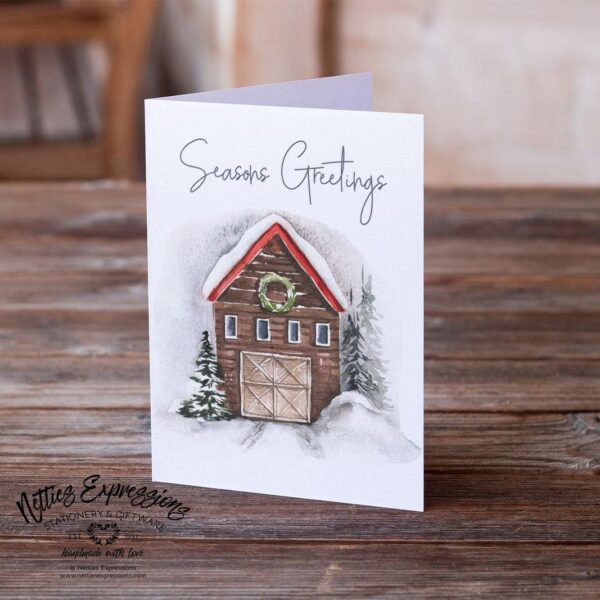 Seasons Greetings Barn - Greeting Card - Netties Expressions