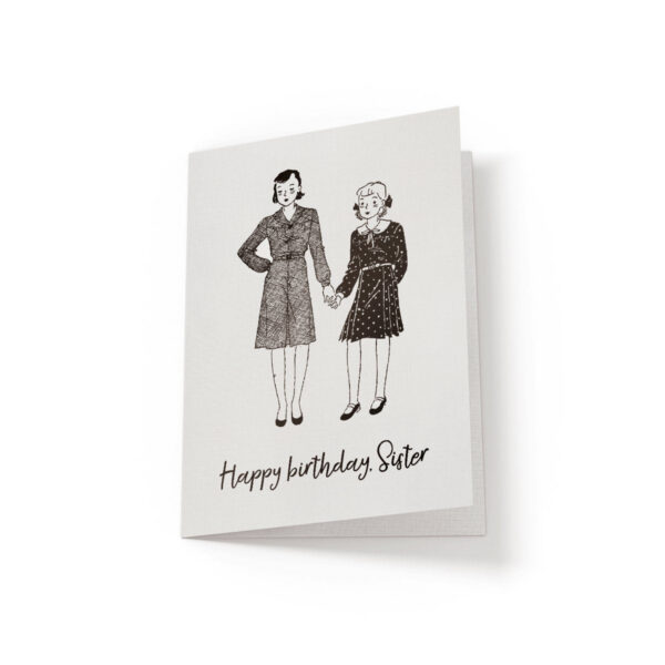 6.25x9.25-Sisters-are-special-friends-white_6b44c86e-8dd1-4e0d-b964-4e2d2d572f22 Happy Birthday, Sister - Greeting Card - Netties Expressions Cards