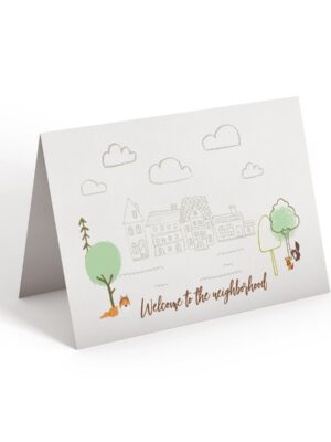 6.25x9.25-Welcome-to-the-neighborhood-white_0d1fc401-96c2-4b52-850e-b95956084df0 Welcome to the neighborhood - Greeting Card - Netties Expressions Cards