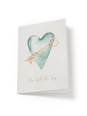 6.25x9.25-You-hold-the-key-front-front-white You hold the key - Greeting Card - Netties Expressions Cards