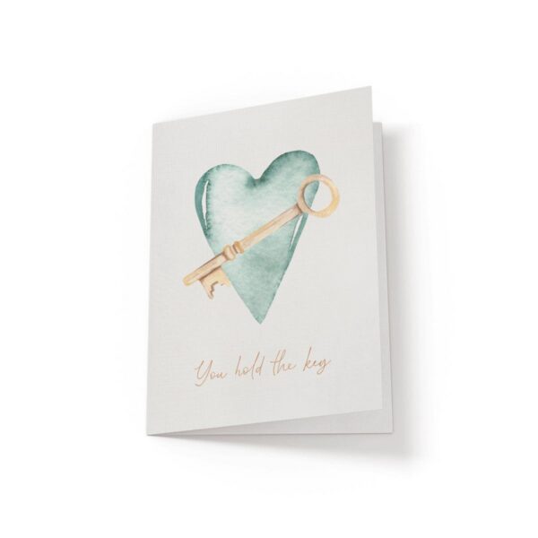 6.25x9.25-You-hold-the-key-front-front-white You hold the key - Greeting Card - Netties Expressions Cards