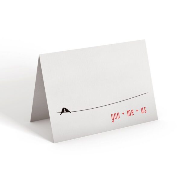 6.25x9.25-You-plus-me-equals-us-white_e8fc899f-d349-48e5-8784-eeedbc38e1d9 You + Me = Us - Greeting Card - Netties Expressions Cards