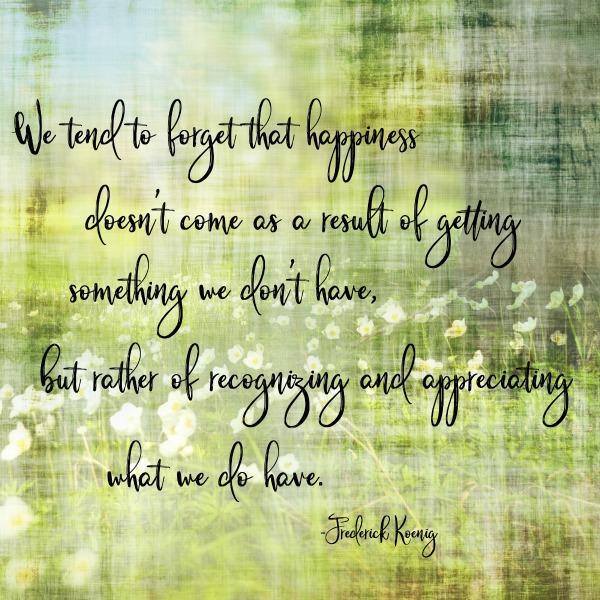 Inspirational Tuesday - We tend to forget that happiness - Netties Expressions