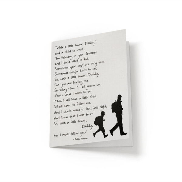 7.12x10.25-Walk-a-little-slower-daddy-boy-white_b9676330-5c1c-47f1-bc80-2249011f6603 Walk a little slower daddy - Father's Day Card - Netties Expressions Cards