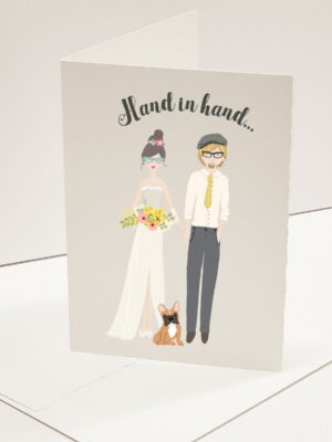 7x10-Cute-Couple-2-deckled-edge_a2326da1-4c99-4a17-be81-282bf46a1337 Hand in Hand - Greeting Card - Netties Expressions