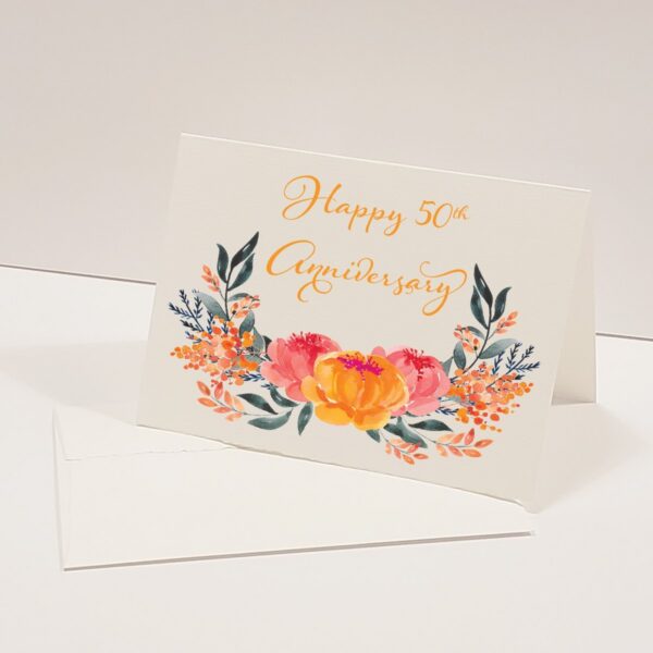 Happy 50th Anniversary - Greeting Card - Netties Expressions Cards