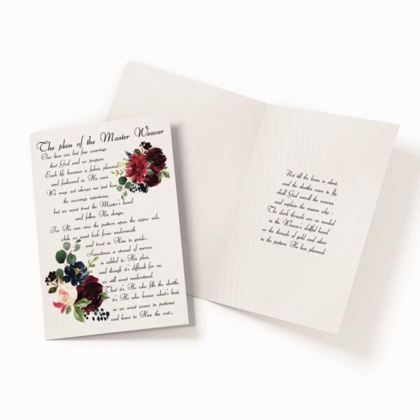 7x10.25-The-Plan-of-the-Master-Weaver-2021-inside The Plan of the Master Weaver - Greeting Card - Netties Expressions Cards