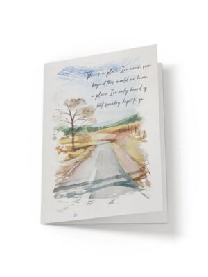 7x10.25-There_s-a-better-place-Landscape-Front There's a better place - Greeting Card - Netties Expressions Cards