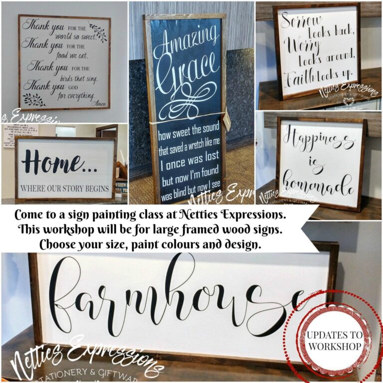 Updates to Netties Expressions Sign Painting Workshop - Netties Expressions