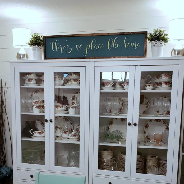 8x40_-_There_s_no_place_like_home_-_peacock-lemongrass-2_f6f1d14f-ade2-4c61-90d2-8ab6bb7c46df There's no place like home - Rustic Wood Sign - Netties Expressions