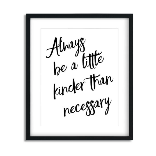 Always-be-a-little-kinder-than-necessary-8x10-Frame_15e4e76d-dec0-4e76-8548-ffdf7e2f76d5 Always be a little kinder - Art Print - Netties Expressions Prints