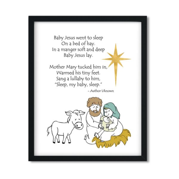 Baby-Jesus-went-to-sleep-8x10-Frame_1e892549-69b6-4d86-8125-101830613eb5 Baby Jesus Went to Sleep - Art Print - Netties Expressions Prints