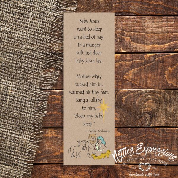 Baby-Jesus-went-to-sleep_0fb61ad7-4565-4a7e-aca7-c3ca79234ef8 Baby Jesus Went to Sleep - Bookmark - Netties Expressions