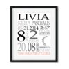 Baby Girl Stats - Art Print - Netties Expressions Prints