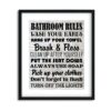 Bathroom Rules - Art Print - Netties Expressions Prints