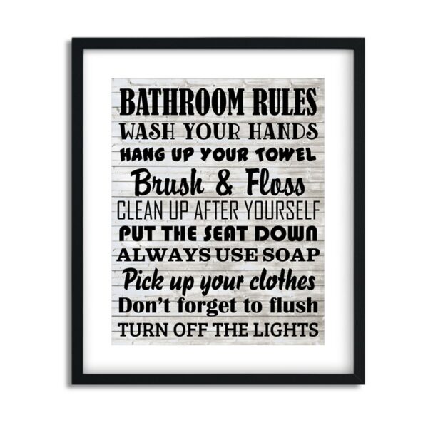 Bathroom Rules - Art Print - Netties Expressions Prints
