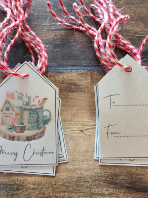ChristmasGiftTagCozyScene Christmas Gift Tag Cozy Scene - Netties Expressions